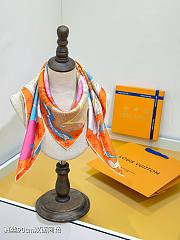 Kitlife Louis Vuitton Journey Scarf Orange 90x90cm - 4