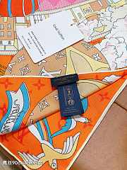 Kitlife Louis Vuitton Journey Scarf Orange 90x90cm - 2