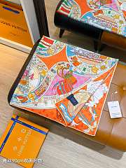 Kitlife Louis Vuitton Journey Scarf Orange 90x90cm - 3