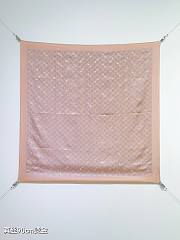 Kitlife Gucci Horsebit Gold Stamping Twill Silk Scarf Beige & Light Brown 90x90cm - 1