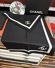 Kitlife Chanel 2025 Square Scarf Black 90x90cm - 6
