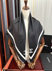 Kitlife Chanel 2025 Square Scarf Black 90x90cm - 5