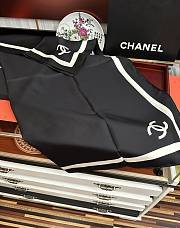 Kitlife Chanel 2025 Square Scarf Black 90x90cm - 4