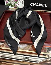 Kitlife Chanel 2025 Square Scarf Black 90x90cm - 3