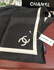 Kitlife Chanel 2025 Square Scarf Black 90x90cm - 2