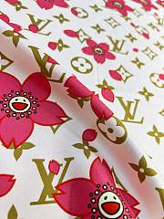 Kitlife Louis Vuitton x TM Monogram White Cherry Blossom Silk Scarf 88x88cm - 5