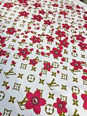 Kitlife Louis Vuitton x TM Monogram White Cherry Blossom Silk Scarf 88x88cm - 4