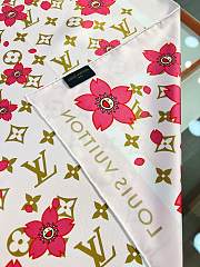 Kitlife Louis Vuitton x TM Monogram White Cherry Blossom Silk Scarf 88x88cm - 2