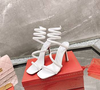 Kitlife Rene Caovilla Margot Embellished High-heeled Sandals White