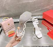 Kitlife Rene Caovilla Margot Embellished High-heeled Sandals White - 4