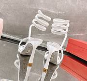 Kitlife Rene Caovilla Margot Embellished High-heeled Sandals White - 6