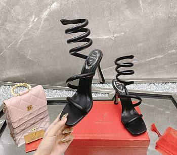 Kitlife Rene Caovilla Margot Embellished High-heeled Sandals Black