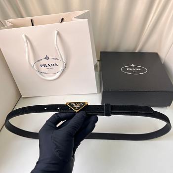 Kitlife Prada Suede Leather Belt Black 1.5cm