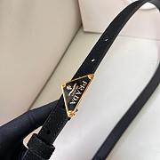 Kitlife Prada Suede Leather Belt Black 1.5cm - 6