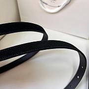 Kitlife Prada Suede Leather Belt Black 1.5cm - 5