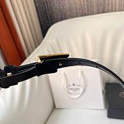 Kitlife Prada Suede Leather Belt Black 1.5cm - 4