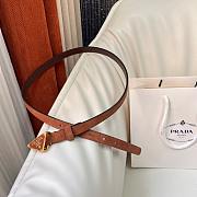 Kitlife Prada Suede Leather Belt Brown 1.5cm - 3