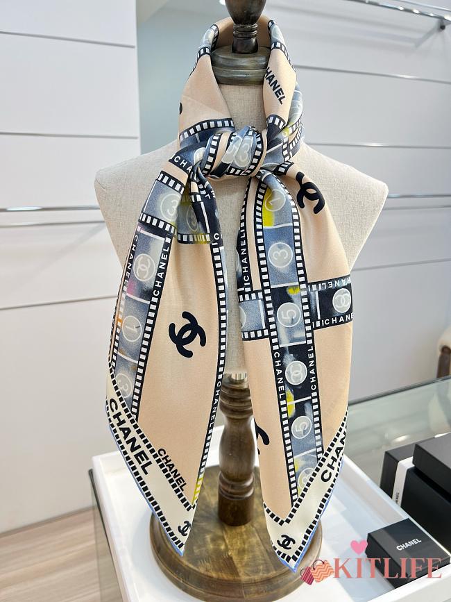 Kitlife Chanel Scarf Beige 88x88cm - 1