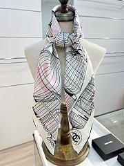 Kitlife Chanel 25S Birdcage Silk Scarf White 90x90cm - 4