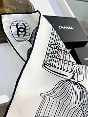 Kitlife Chanel 25S Birdcage Silk Scarf White 90x90cm - 2