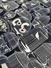 Kitlife Chanel 25S Birdcage Silk Scarf Black 90x90cm - 5