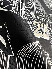 Kitlife Chanel 25S Birdcage Silk Scarf Black 90x90cm - 2