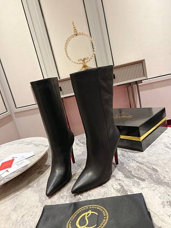 Kitlife Christian Louboutin Kate Kate Botta Boots Black Calfskin