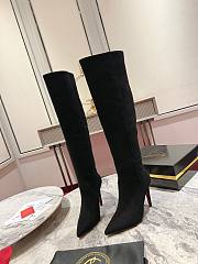 Kitlife Christian Louboutin Kate Kate Botta Boots Black Suede Calfskin - 1