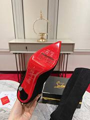 Kitlife Christian Louboutin Kate Kate Botta Boots Black Suede Calfskin - 5