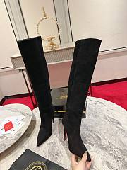 Kitlife Christian Louboutin Kate Kate Botta Boots Black Suede Calfskin - 4