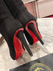 Kitlife Christian Louboutin Kate Kate Botta Boots Black Suede Calfskin - 3