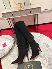 Kitlife Christian Louboutin Kate Kate Botta Boots Black Suede Calfskin - 2