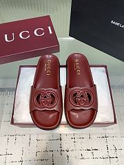 Kitlife Gucci Interlocking Double G Slippers Red - 1