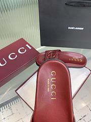 Kitlife Gucci Interlocking Double G Slippers Red - 6