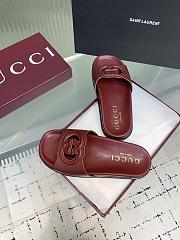 Kitlife Gucci Interlocking Double G Slippers Red - 4
