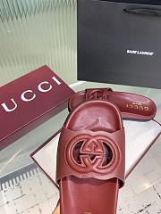 Kitlife Gucci Interlocking Double G Slippers Red - 2