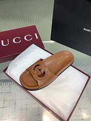 Kitlife Gucci Interlocking Double G Slippers Brown - 6