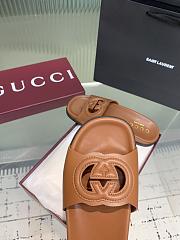 Kitlife Gucci Interlocking Double G Slippers Brown - 5