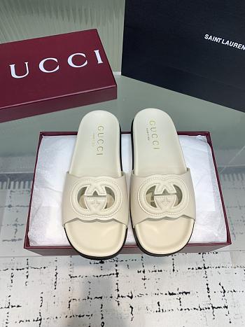 Kitlife Gucci Interlocking Double G Slippers White