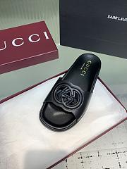 Kitlife Gucci Interlocking Double G Slippers Black - 6