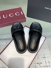 Kitlife Gucci Interlocking Double G Slippers Black - 5