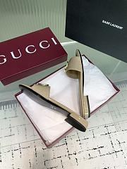 Kitlife Gucci Interlocking Round Buckle Slippers Beige - 2