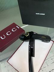 Kitlife Gucci Interlocking Round Buckle Slippers Black - 4