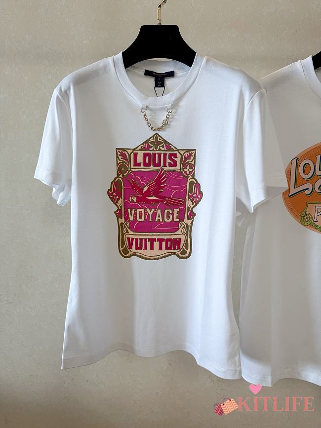 Kitlife Louis Vuitton Parrot Stamp T-shirt - 1