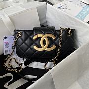 Kitlife Chanel Metal Big Logo Bag Black AS4611 11.5×24×4.5cm - 1