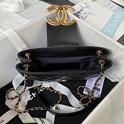 Kitlife Chanel Metal Big Logo Bag Black AS4611 11.5×24×4.5cm - 6