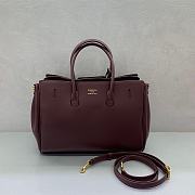 Kitlife Balenciaga Bel Air Carry All Bag in Dark Burgundy 30x10x24cm - 5