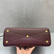 Kitlife Balenciaga Bel Air Carry All Bag in Dark Burgundy 30x10x24cm - 4