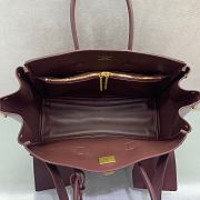 Kitlife Balenciaga Bel Air Carry All Bag in Dark Burgundy 30x10x24cm - 3