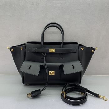 Kitlife Balenciaga Bel Air Carry All Bag in Black Gold Hardware 30x10x24cm